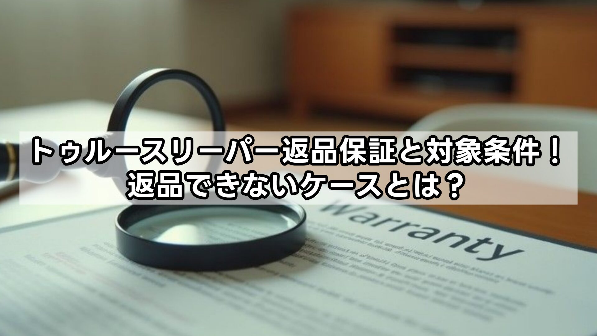トゥルースリーパーの返品保証と対象条件！返品できないケースとは？