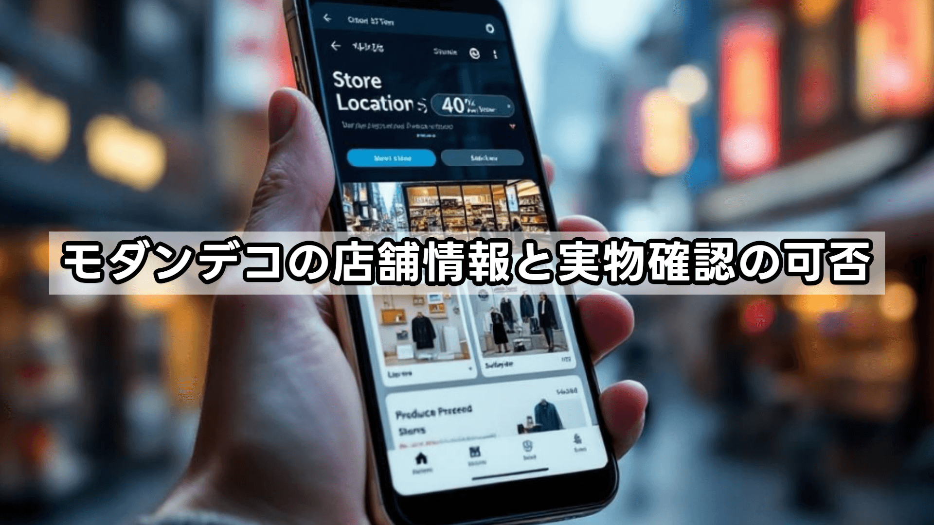 モダンデコの店舗情報と実物確認の可否