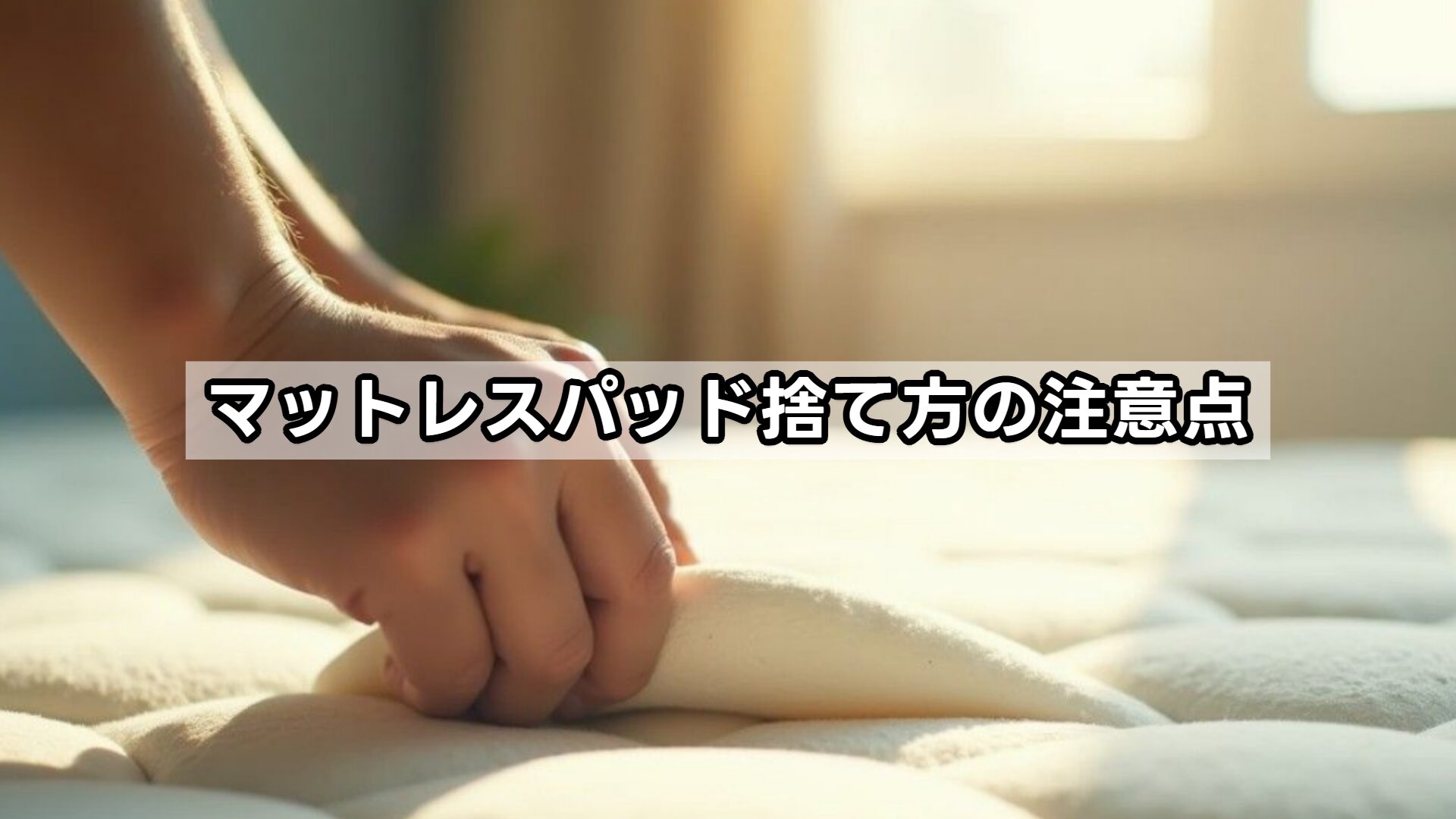マットレスパッド捨て方の注意点