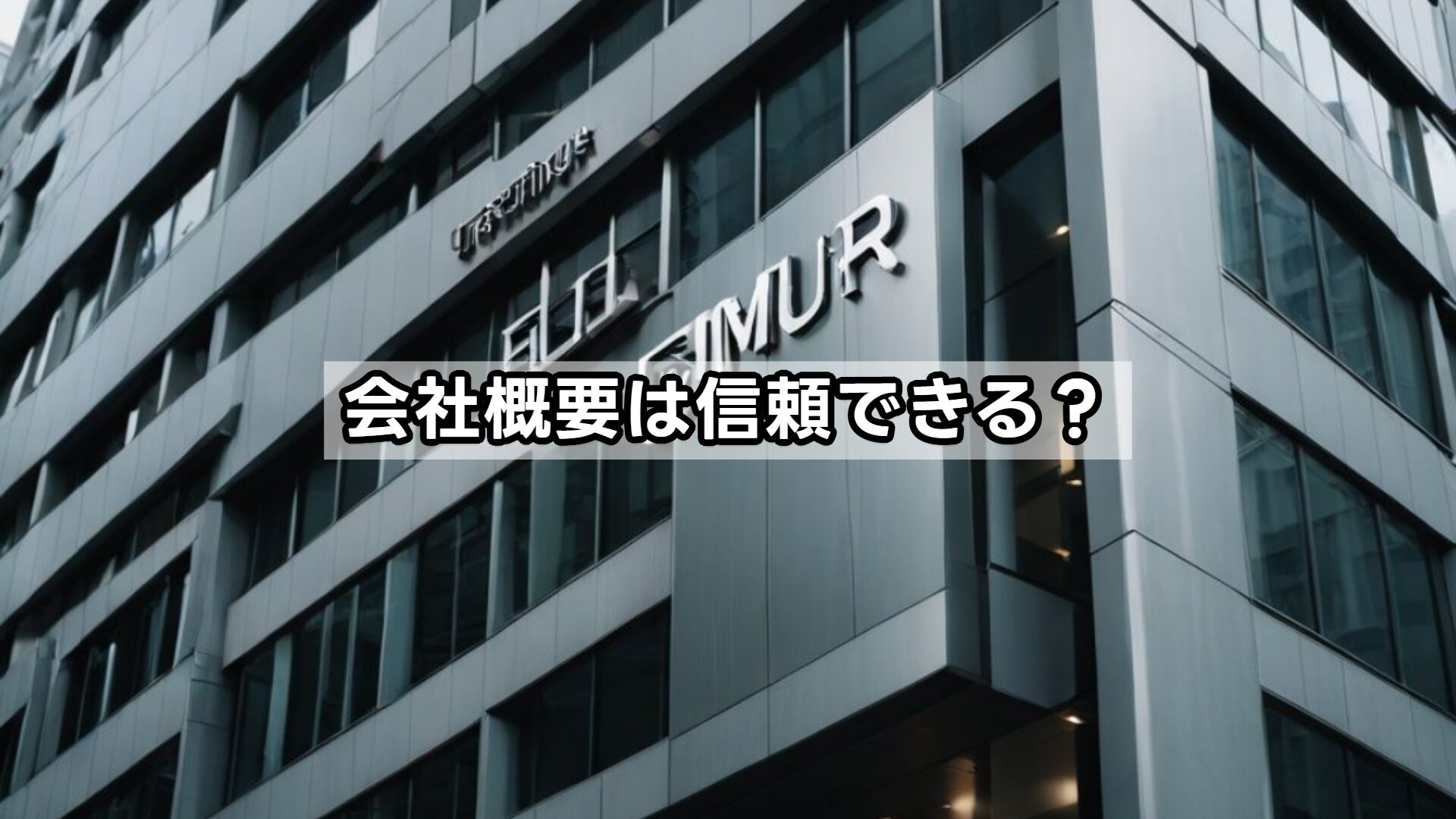 会社概要は信頼できる?