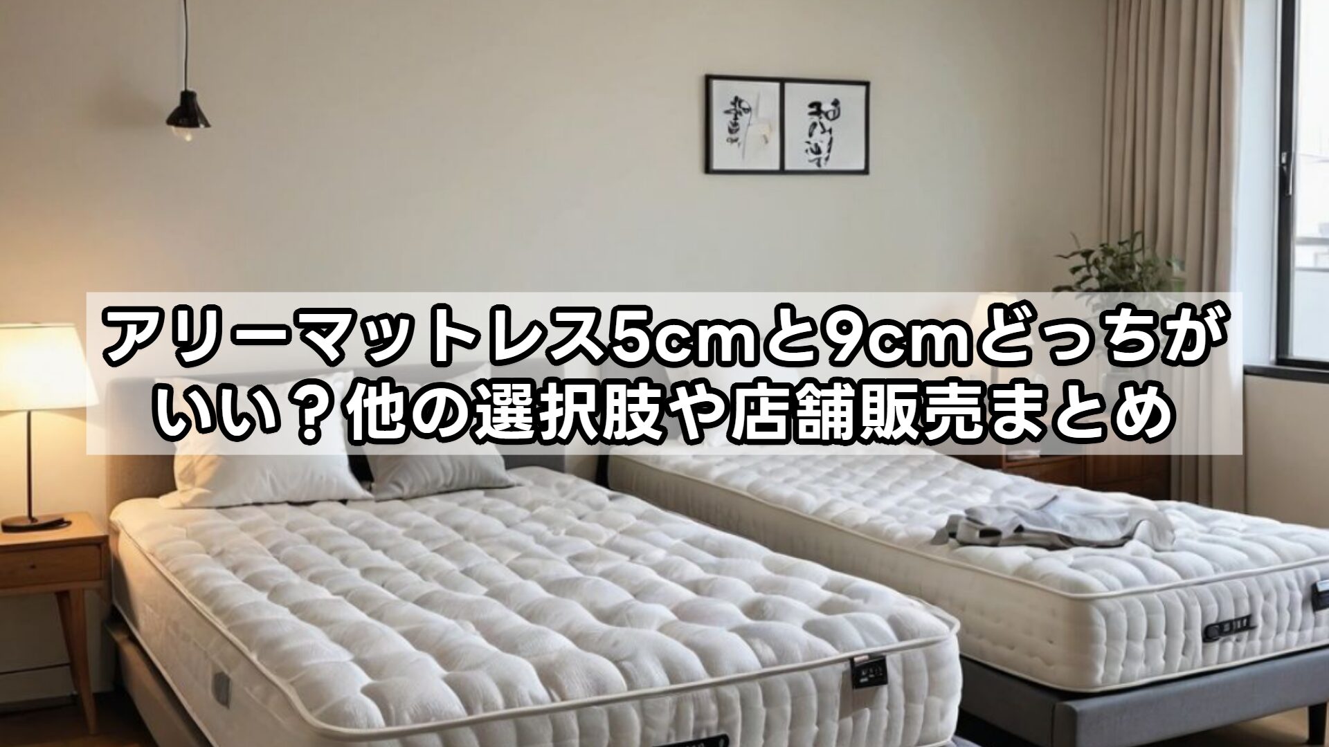エアリーマットレス5cmと9cmどっちがいい？他の選択肢や店舗販売まとめ