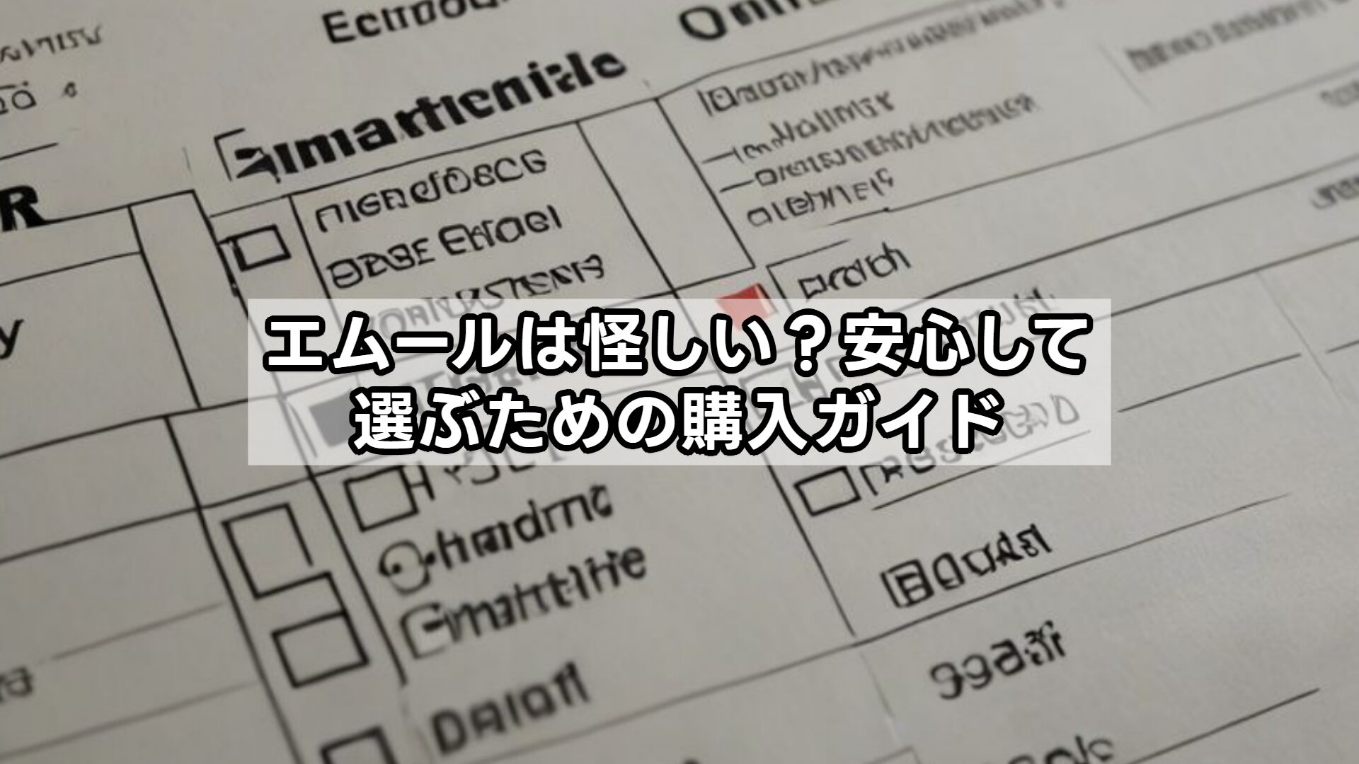 エムールは怪しい?安心して選ぶための購入ガイド