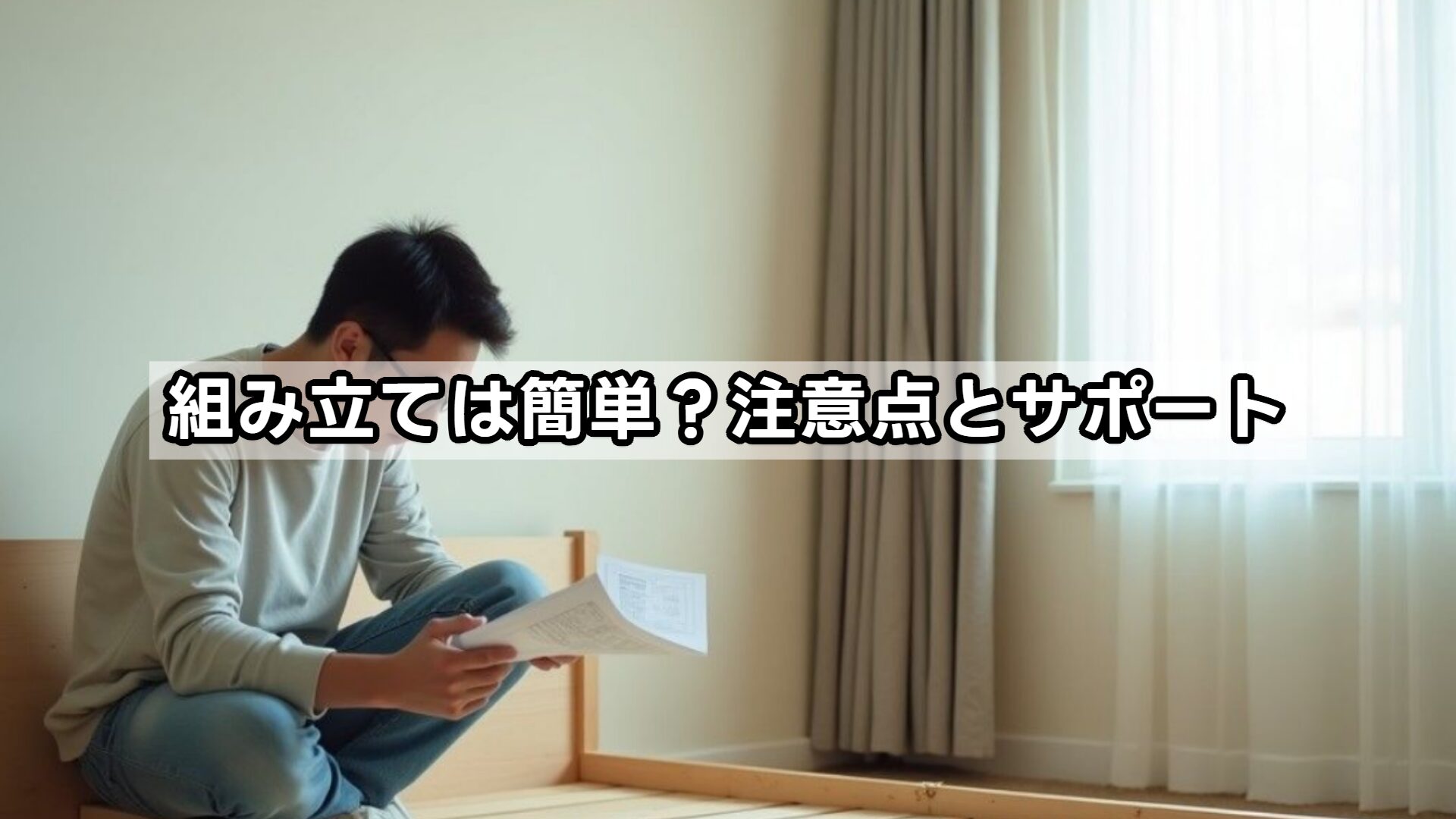 組み立ては簡単？注意点とサポート