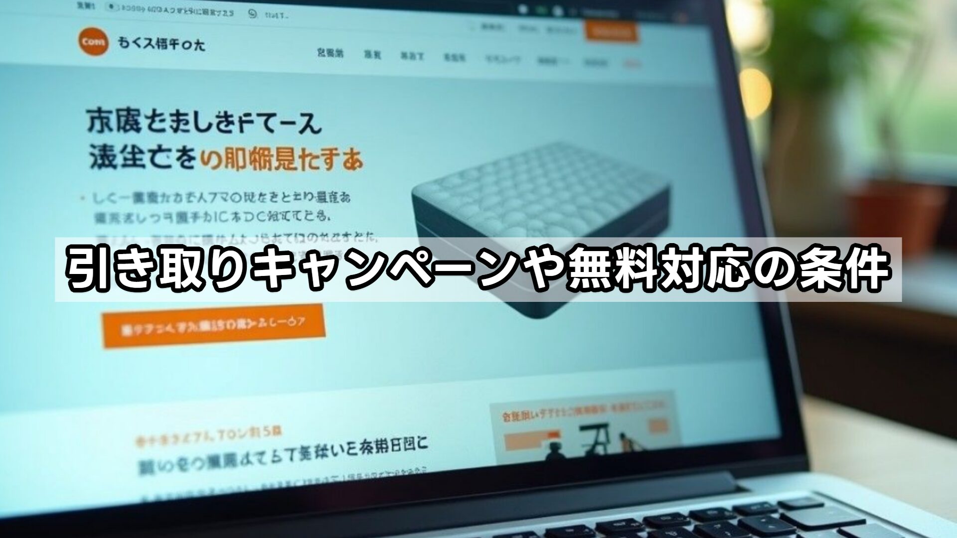 引き取りキャンペーンや無料対応の条件