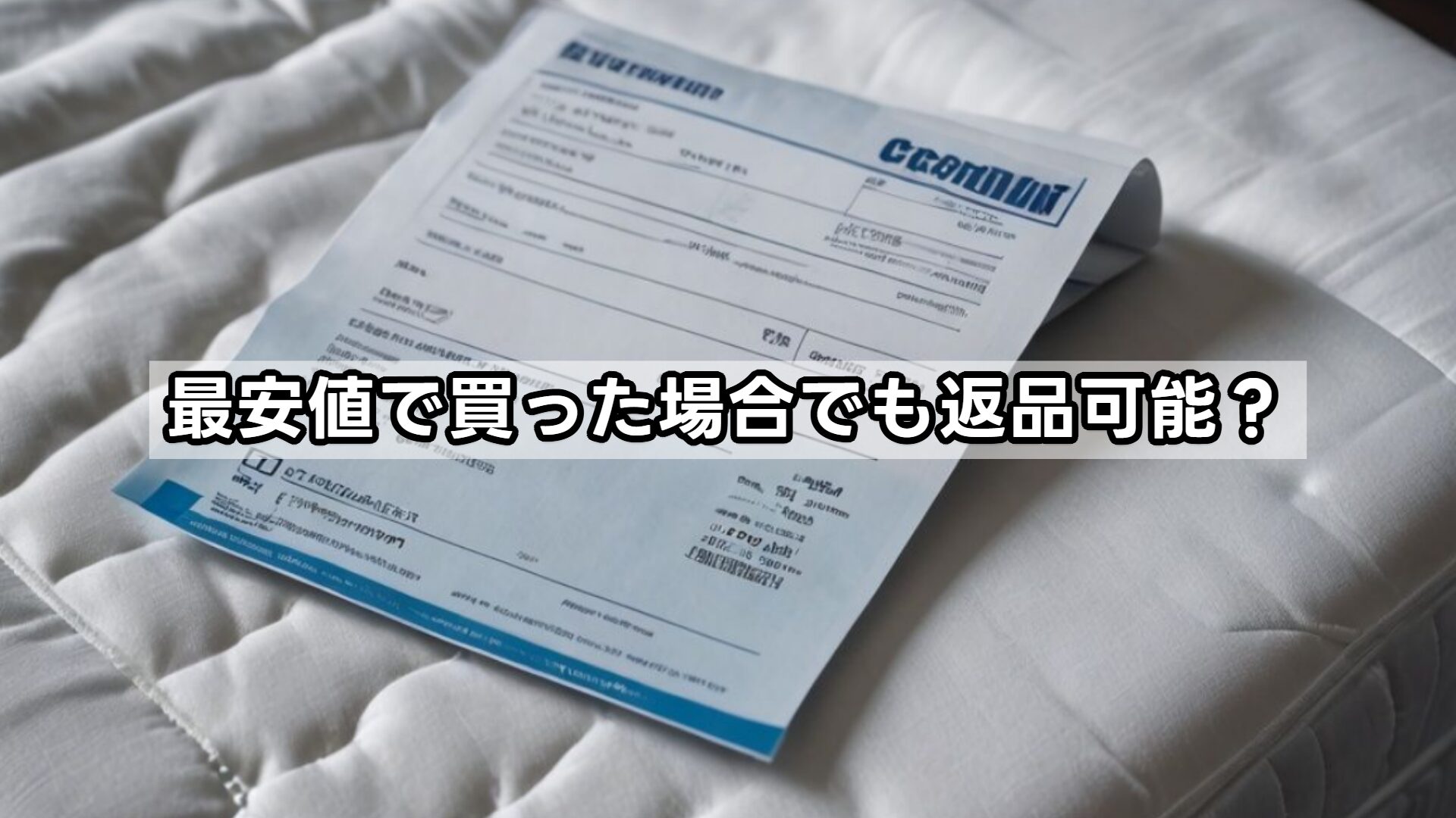 最安値で買った場合でも返品可能？