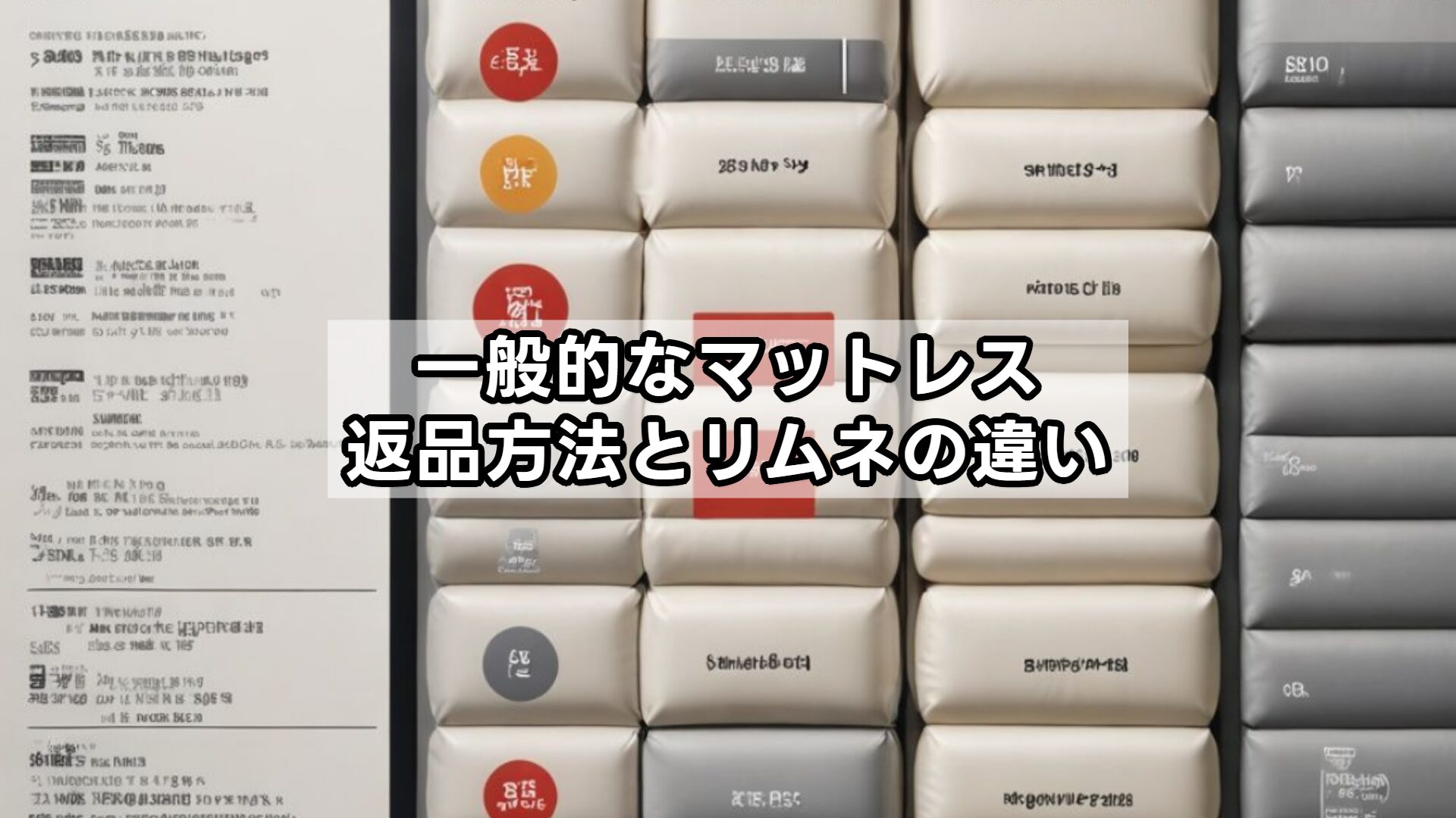 一般的なマットレス返品方法とリムネの違い
