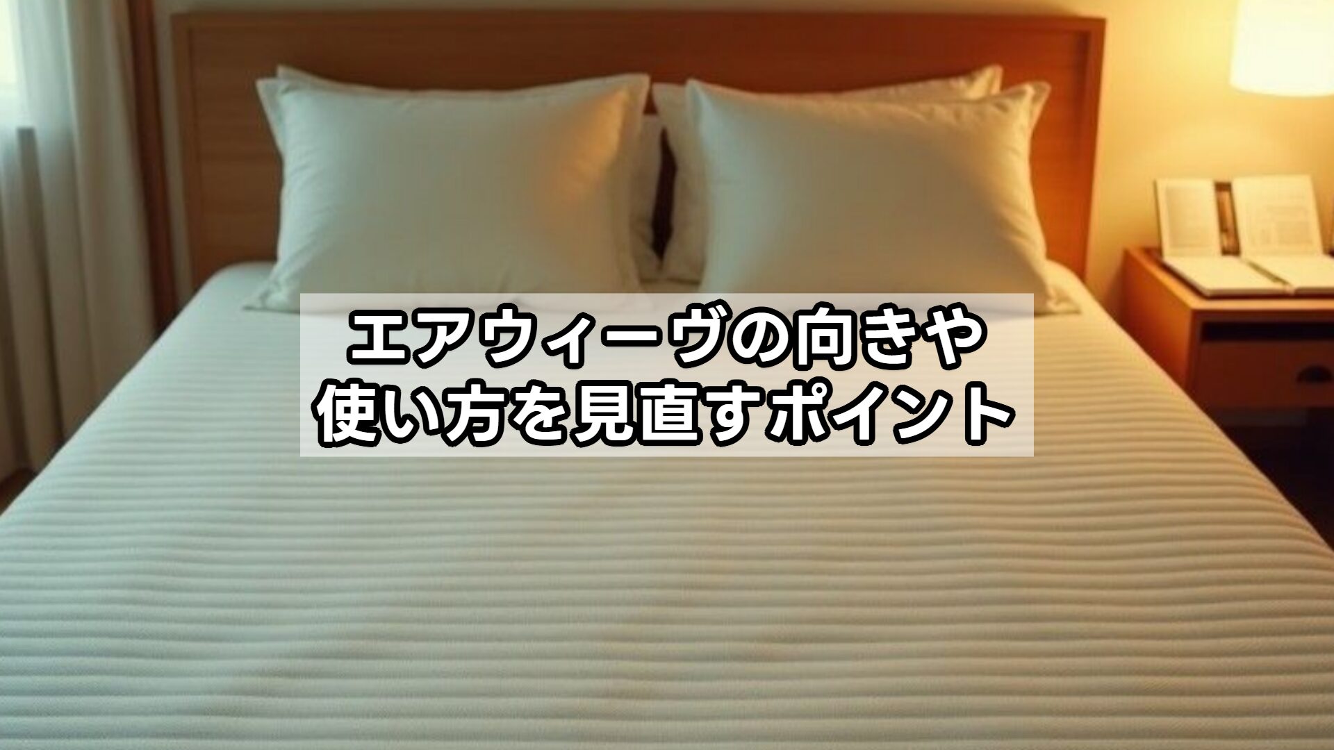 エアウィーヴの向きや使い方を見直すポイント