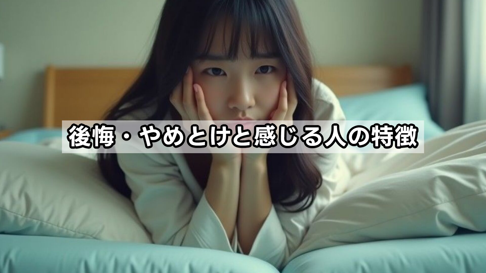 後悔・やめとけと感じる人の特徴