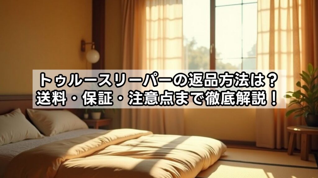 トゥルースリーパーの返品方法は？送料・保証・注意点まで徹底解説！