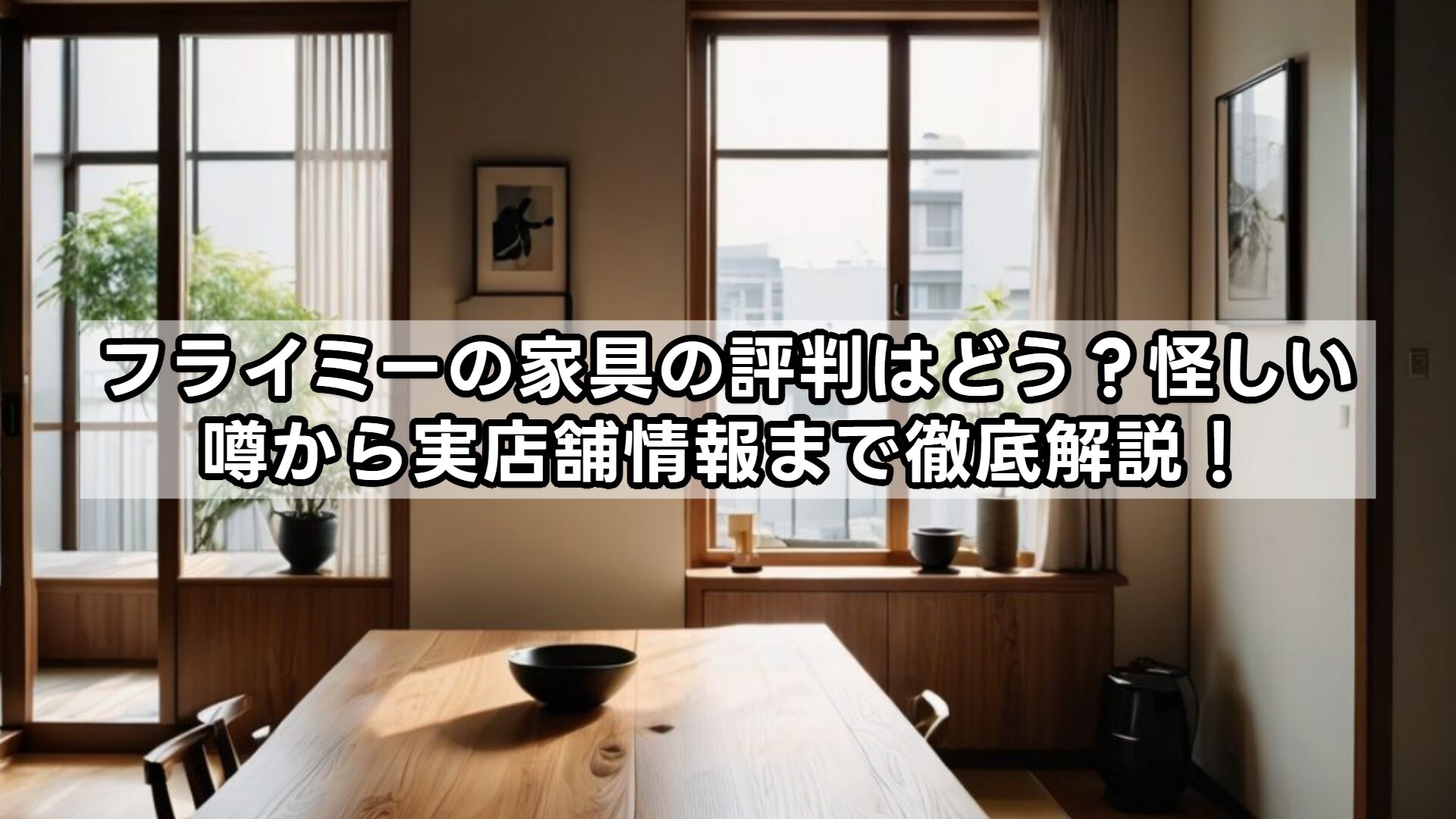 フライミーの家具の評判はどう？怪しい噂から実店舗情報まで徹底解説！