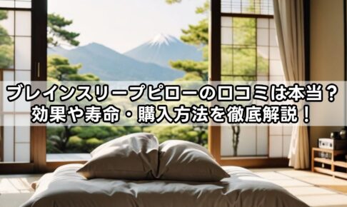 ブレインスリープピローの口コミは本当？効果や寿命・購入方法を徹底解説！
