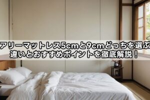 エアリーマットレス5cmと9cmどっちを選ぶ？違いとおすすめポイントを徹底解説！